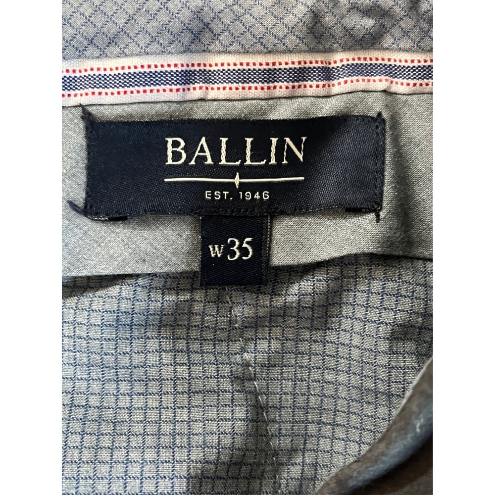 Ballin Modern Fit Pants Mens 35 Coal Grey Cotton Viscose Stretch M6194W363 - Picture 3 of 9